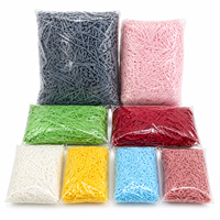 Remplissage en raphia de papier pour boîtes cadeaux et sacs en papier, papier froissé écologique coupé en morceaux pour emballage en plusieurs couleurs en vrac