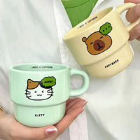Tasses empilables en céramique, mugs colorés pour couple, mugs à café personnalisés, ensembles de mugs en céramique, souvenirs