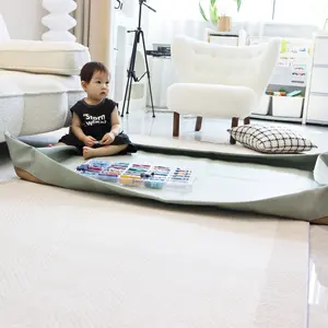 Tapis de sol design Tapis de jeu pour bébé en cuir imperméable pour chaise haute Tapis de table en cuir imperméable à l'eau Couverture de plage en PU