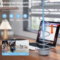 Kawat Usb magnetis pengisian daya Super cepat, kabel pengisi daya Usb magnetis 1.5m 100w Usb C ke Tipe C, kabel pengisian daya Data magnetis untuk Ip