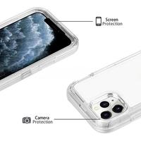 Coque de téléphone transparente trois-en-un antichoc pour iPhone 17, 16e, 14, 13, 12, 11, 15 Pro Max – Nouvelle protection intégrale