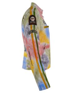 Chaqueta de Mujer Personalizada 100% Cuero Nappa Encerado Multicolor, Acabado Encerado Vintage, Cierre YKK, Marca Personalizada, Etiqueta Privada - Product Image 4