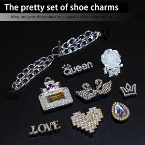 High Quality Designer Women Lady Clog <strong>Charms</strong> Decorations Bling Metal Crystal Clogs Luxury Shoe <strong>Charms</strong> - Product Image 4