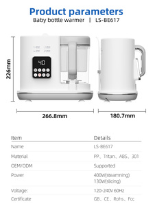Robot da Cucina Multifunzione per Bambini con Controllo Touch, Processore 7 in 1, Frullatore e <span class=keywords><strong>Cuocipappa</strong></span> <span class=keywords><strong>a</strong></span> <span class=keywords><strong>Vapore</strong></span> - Product Image 6
