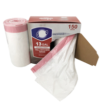 Sacs poubelles en plastique jetables personnalisés pour cuisine, épaisseur 0,3 mm, avec cordon de serrage, en rouleau, pour usage domestique