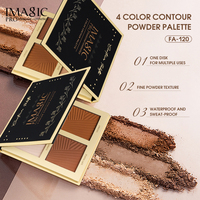 Palette de visage IMAGIC en gros, format voyage, 4 teintes, contour, bronzer, illuminateur, poudre fine moulue, multi-usages pour distributeurs