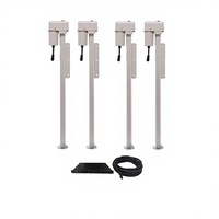 Lot de 4 vérins de stabilisation manuels/électriques pour camping-car, quinzième roue, niveleur de caravane, pièces de remorque