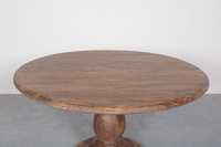 Table ronde de salle à manger simple vintage en bois recyclé naturel