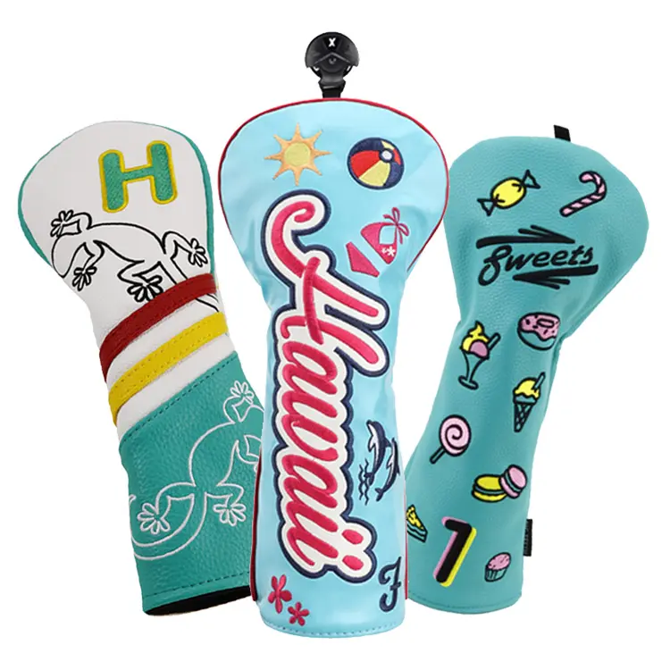 New Design Golf Head Cover PU leather Golf Wood Club Covers Beer Golf Headcover