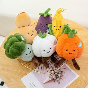 Giocattoli di Peluche Creativi a Forma di Verdure Simulate Cavolfiore/Aubergina/Mais Divertenti Piante Imbottite per Bambini - Product Image 1
