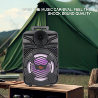 Enceinte portable Bluetooth ZQS805 avec subwoofer, support TF/USB, lumière RGB, son stéréo Hi-Fi, basses puissantes, enceinte extérieure BT
