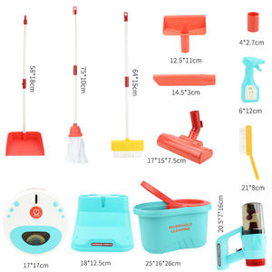 Ensemble d'outils de nettoyage pour enfants, jouet de simulation de ménage, balai, pelle, serpillière, seau, avec lumière et musique - Product Image 3