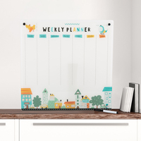 Planificateur de semaine de haute qualité effaçable écriture mémo message effaçable à sec note acrylique panneaux de signalisation