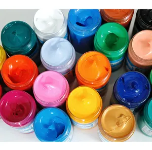 Toptan toksik olmayan güvenli zanaat akrilik boyama sanat malzemeleri için 38 renk 300ml özel şişe akrilik boya