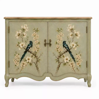 Meuble d'entrée, armoire à chaussures, armoire de rangement, armoire de salle à manger en bois massif de style américain et français