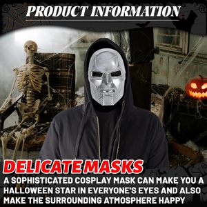 หน้ากากดร.ดูมพร้อมเสื้อคลุม ชุดคอสเพลย์ฮาโลวีนสำหรับผู้ใหญ่ อุปกรณ์ประกอบฉาก วัสดุสังเคราะห์ สำหรับทุกเพศ - Product Image 4