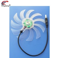 Fengheng 125mm 125X125X20mm 12V 24V 5 pouces Transparent sans cadre support avec lumière dc ventilateur de refroidissement axial