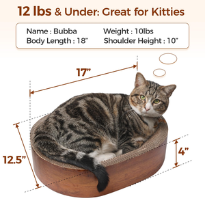 Oval <b>Cat</b> <b>Scratching</b> Nest & <b>Board</b> Eco-friendly Corrugated Paper <b>Cat</b> Modern Claw Sharpener Carton Pet Bed - Product Image 2