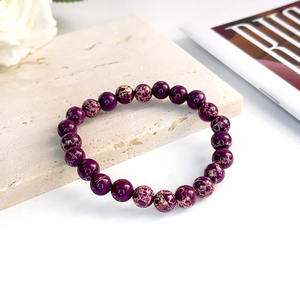 Fengshui guérison bleu Shoushan pierre ronde 6/8mm Jaspe Bracelet perlé pour hommes et femmes pierre naturelle accessoires de mode - Product Image 2