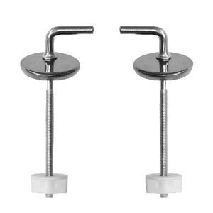 Kit de bisagras de repuesto S016K para asientos de inodoro, base de tornillos metálicos con almohadilla de goma - Product Image 1