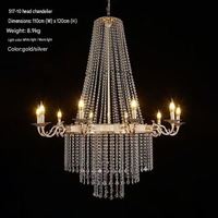 Support de bougie en acrylique transparent suspendu, idéal pour la décoration de plafond de mariage, lustre en verre, centre de table de mariage - Grande Vente