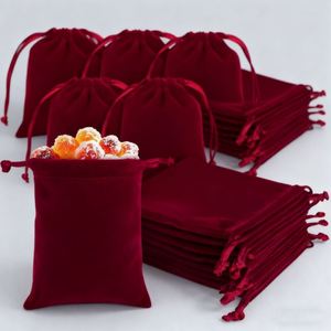 Wholesale Custom Luxury Logo <b>Small</b> Velvet Drawstring Bag Hot Sale Phone <b>Purse</b> Makeup Toiletry Storage Silk Screen Printed - Product Image 1