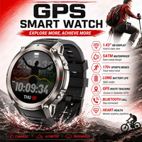 Nuovo Smartwatch con 170+ Modalità Sportive, Impermeabile fino a 50M, Display AMOLED da 1.43", GPS Globale a 6 Satelliti, Orologio Intelligente per Attività all'Aperto