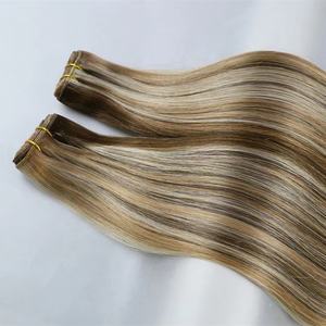 Highknight Extensiones de cabello de trama de genio ruso de alta calidad Cabello humano crudo dibujado doble Trama sin costuras <span class=keywords><strong>Invisible</strong></span> - Product Image 3