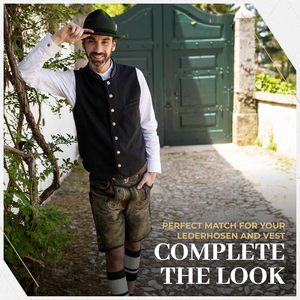 Ceinture bavaroise en cuir véritable pour homme, boucle en peau de cerf, style traditionnel, fabriquée en Allemagne - Product Image 5