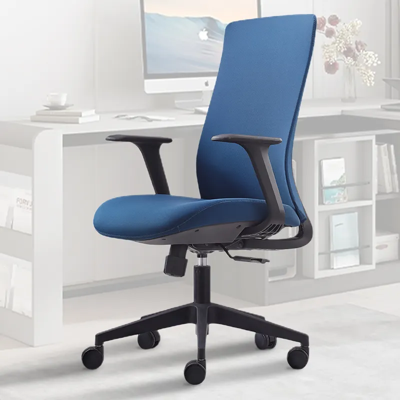 Hot Sale Swivel Chair Price Blue Mid-back Mesh Office Chair Guest Reclining Computer Desk Chair