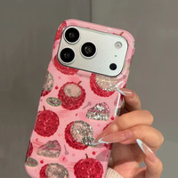 Zomerse zoete lychee fruitprint glanzende IMD TPU telefoonhoesje voor iPhone 17 Pro Max 16 15 Stootbestendige harde achterkant