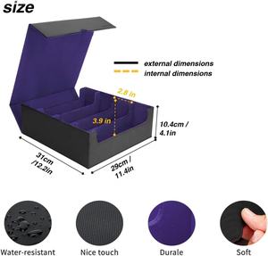 Boîte de rangement Torson en PU pour cartes de collection Yu-Gi-Oh CCG PTCG Yugioh TCG, capacité familiale à quatre rangées pour plus de 3000 cartes, grande capacité - Product Image 2