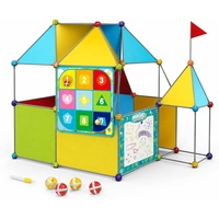 Kit de construction de maison de jeu DIY 288 pièces STEM – Créez votre propre paradis de jeu – Blocs de construction multifonctionnels – Maison de jeu