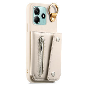 Étui de téléphone Redmi Note 14 avec support portefeuille gaufré et fermeture magnétique pour Honor, Realme, Vivo - Product Image 5