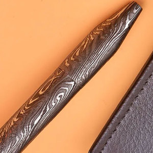 Bolígrafo de Acero de Damasco de Primera Calidad con Escritura Suave y Cómoda para Oficina y Uso Diario, Tinta Negra, Novedad - Product Image 5
