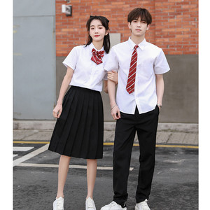 高品質な香港中学校・高校用半袖夏綿制服（学生向け） - Product Image 1