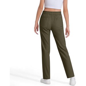 Pantalones de uniforme acampanados para niñas, cintura elástica con bolsillos, ropa escolar estilo preppy, talla 5-16 años - Product Image 3