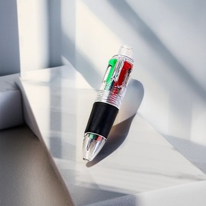 Simpatica Mini Penna a Sfera Retrattile a 4 Colori 0,7 mm con Pulsante, per Studenti e Diari (Penne con Punta in Vetro, Confezione Bulk) - Product Image 1