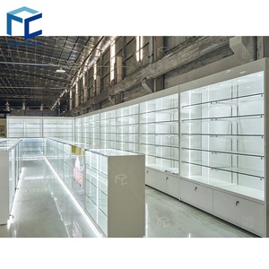 بيع بالجملة أثاث متجر دخان حديث من الزجاج المقسى دخان متجر عرض السجائر مع إضاءة ليد - Product Image 3