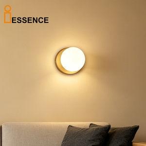 <span class=keywords><strong>Applique</strong></span> Murale Luxe Dorée à 3 Têtes en Verre, Style Nordique Moderne, pour Chambre, Chevet, Salon, Hôtel, Décoration Intérieure - Product Image 1