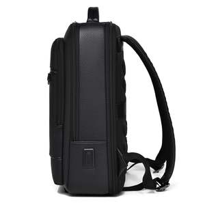 OEM Wholesale PU Business Laptop <b>Backpack</b> with USB Charging Port Multi Pocket 15.6 Inch Faux Leather Travel School <b>Backpack</b> - Product Image 2