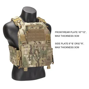 GAF 1000D Nylon Multicam Tactic Equip Laser Cut Molle Vest Durable Réglable Plate Carrier Tactical Vest