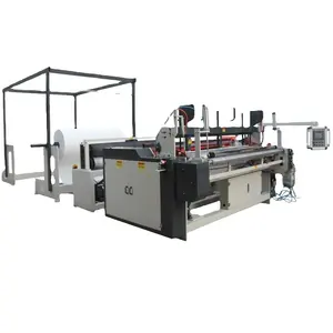 A highly efficient rewinder for fully automatic toilet paper production lines