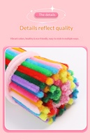 Kit de Matériaux DIY pour Bouquet de Fleurs en Fil Torsadé Fait Main pour Enfants, Bandes de Laine Épaissies, Couleurs Macaron