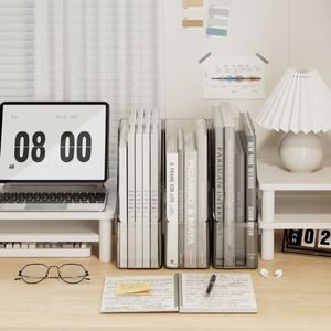 Large Capacity Transparent Desktop Storage <b>Box</b> Organizer Durable Plastic PET File Holder Office Dormitory Desk <b>Book</b> Storage - Product Image 2