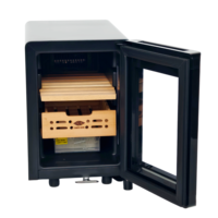 Boîte à cigares électronique de luxe en bois de cèdre Armoire à cigares 100CT Armoire à cigares de grande capacité avec humidificateur