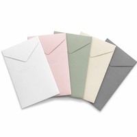 Enveloppe personnalisée de luxe en papier mat blanc avec logo gaufré et rabat diamanté pour invitation de mariage, fleuriste, carte-cadeau, entreprise