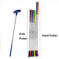 Mini-club de putter de golf double face multicolore pour enfants Tête en caoutchouc Putter en acier pour enfants Fitness Jouets de golf à dextérité droite