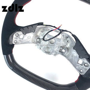 2020 2021 <span class=keywords><strong>2022</strong></span> 2023 pour <span class=keywords><strong>Chevrolet</strong></span> <span class=keywords><strong>Corvette</strong></span> C8 volant personnalisé noir Alcanta cuir volant en Fiber de carbone - Product Image 4