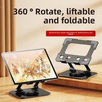 Support de tablette rotatif entièrement métallique et réglable pour iPad, téléphone, bureau, idéal pour les utilisateurs décontractés et les jeux (spécial pour manger en jouant)